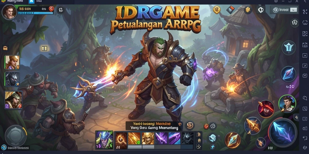 Tampilan gameplay ARPG yang mendebarkan dan penuh aksi.