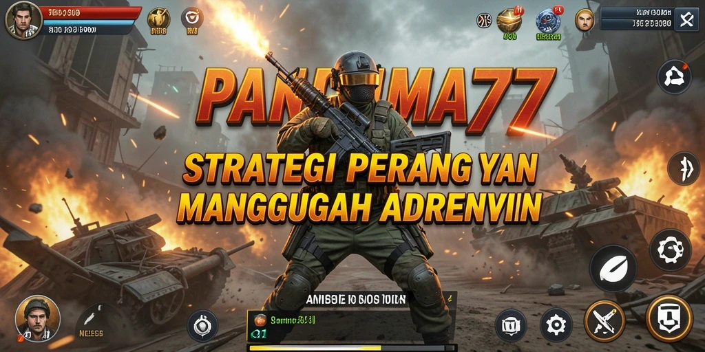 Gambaran mendebarkan dari pertempuran strategis dalam PANGLIMA77.