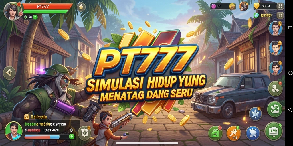 Tangkapan layar menampilkan interaksi karakter dalam gameplay simulasi.