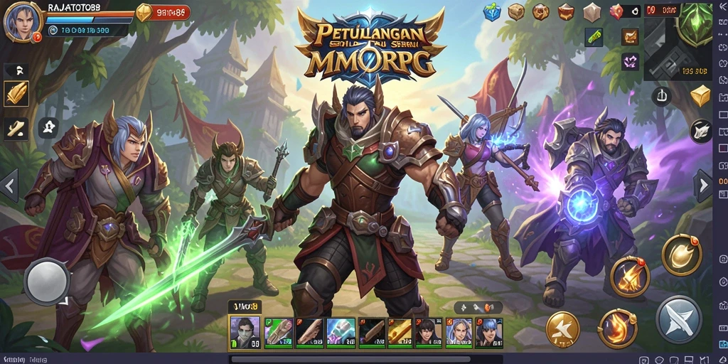 Tangkapan layar gameplay menunjukkan pertempuran seru di dunia RAJATOTO88.