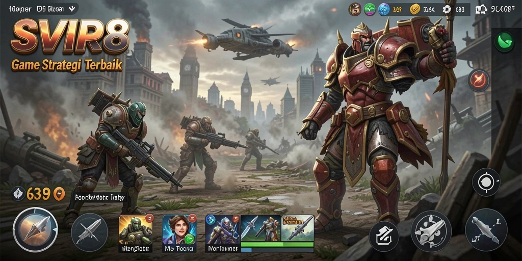 Screenshot gameplay SVIP8 menampilkan pertempuran strategi yang seru.