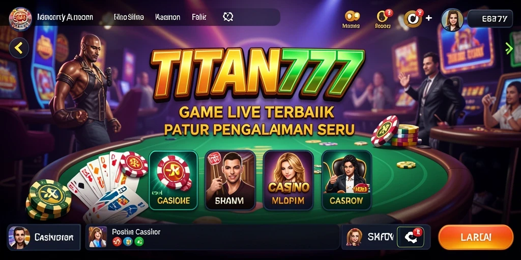 Tampilan gameplay Live Casino yang menarik di TITAN777.